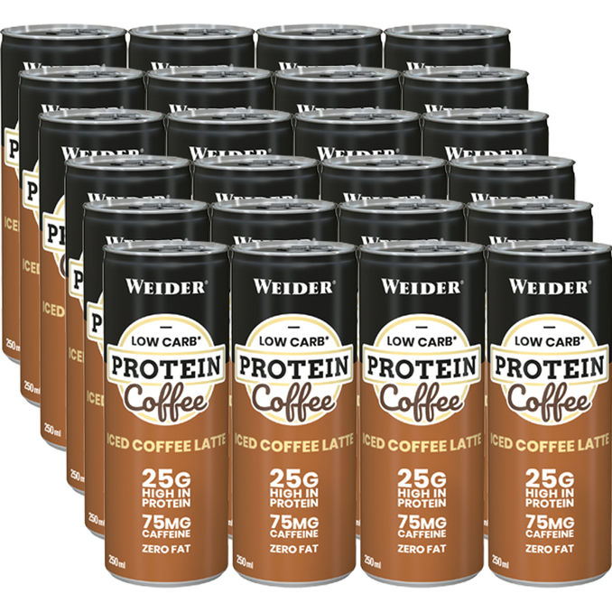 Weider Low Carb Protein Iced Coffee Latte, 24er Pack